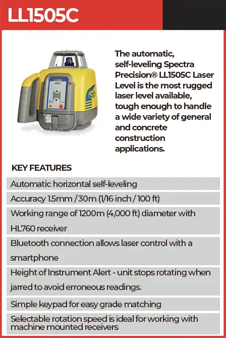 Spectra LL1505 grade laser